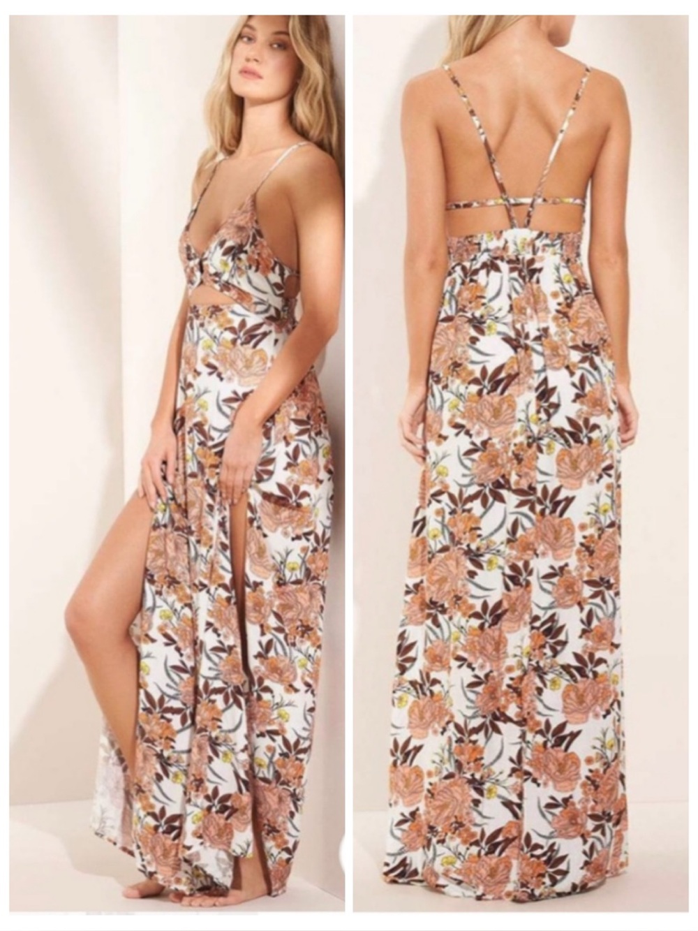 Maaji Cremon Aurora Tropical Floral Long Dress or Cover-up - Picture 13 of 15